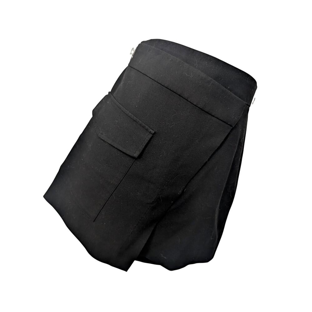 NWOT! ARITZIA, BABATON! RICH BLACK WRAP MINI SKIRT, FRONT FLAP POCKET!! SZ 8